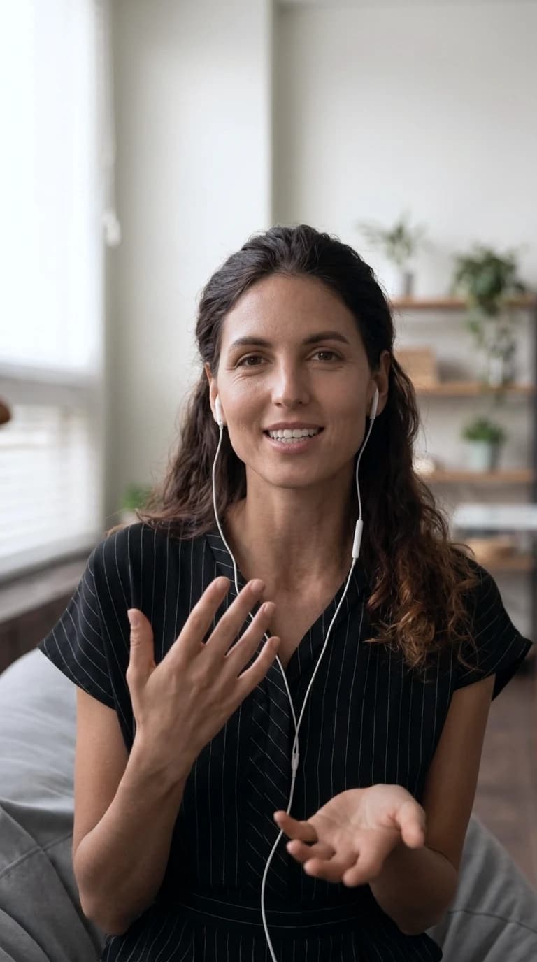 Unedited talking head video